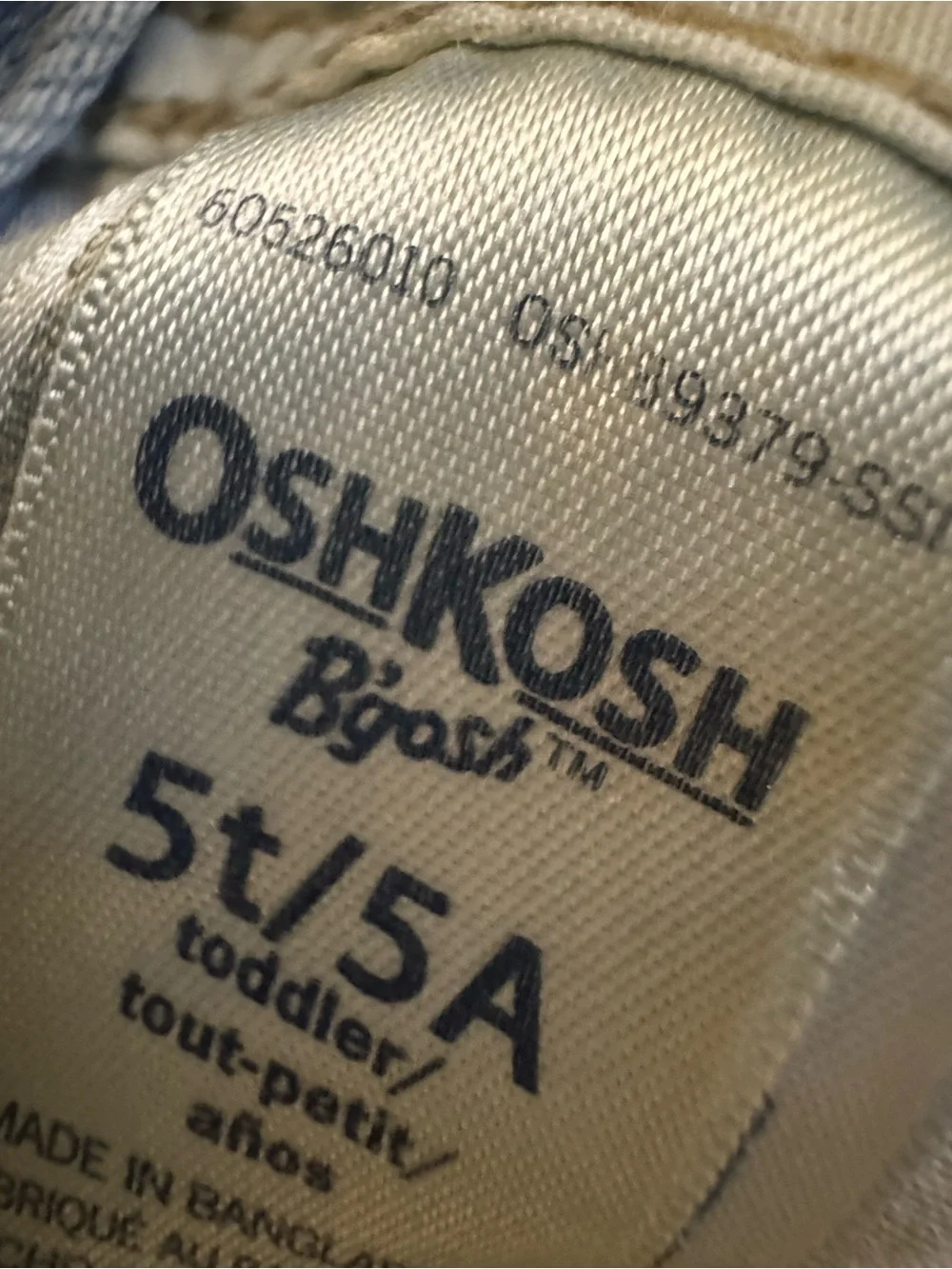 OshKosh B'gosh Navy Logo Toddler Shoe Label